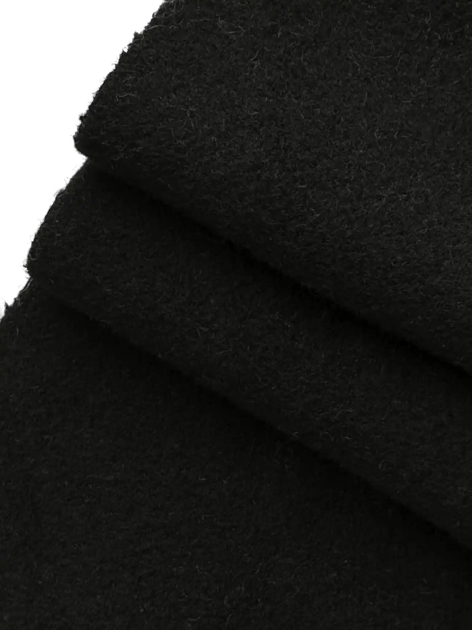 Пальтова тканина чорна, 540 г/м², 70% вовна